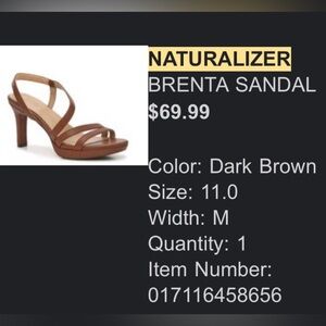 Naturalizer Women's Brenta Sandals - Dark Brown
